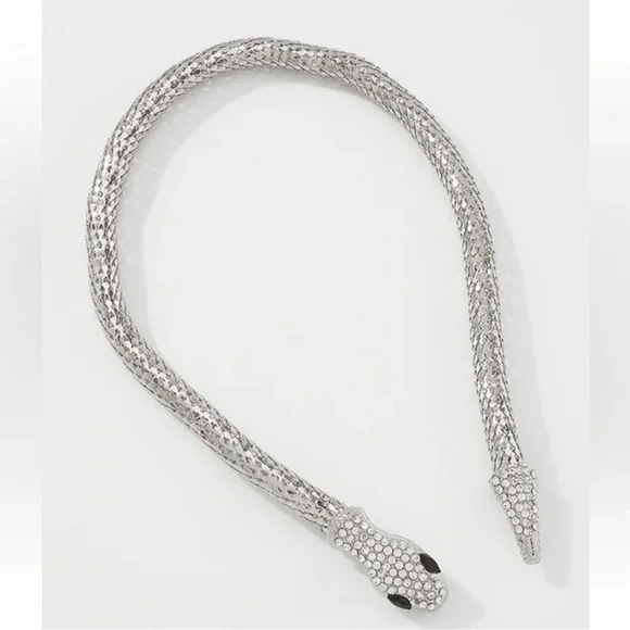 Serpenti Silver Snake Crystal Necklace - Picture 3 of 11